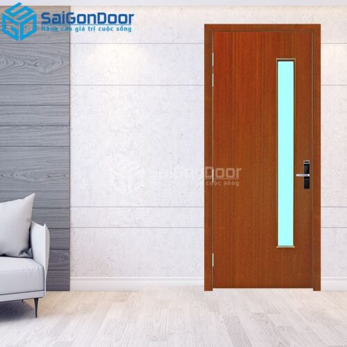 Cửa Gỗ MDF Veneer P1G1 Xoan Đào-MDFV-SGD