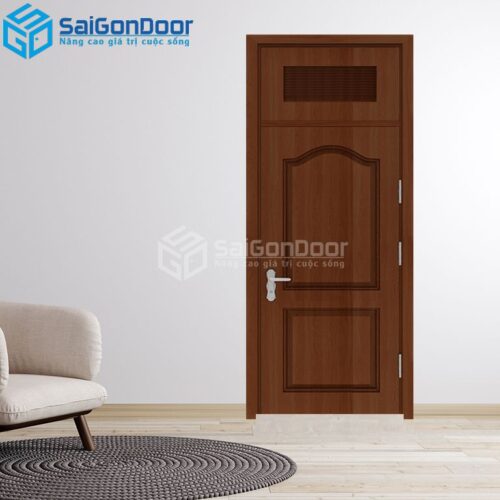 Cửa Gỗ Công Nghiệp SGD 2A walnut 1-HDFV-SGD_1