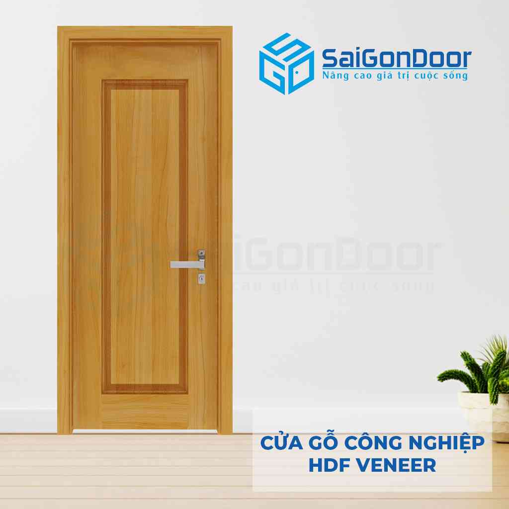 Mẫu cửa gỗ HDF Veneer CNC mang vẻ hiện đại đầy ấn tượng